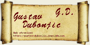 Gustav Dubonjić vizit kartica